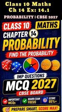 class 10 maths chapter 14 probability| cbse board exam 2027 | MCQ pyq class 10 board exam #maths