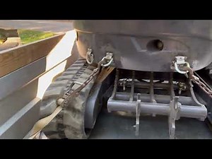 My improved tie down anchor points on my mini excavator are easy to connect to and multipurpose!