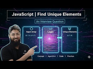 JavaScript | Find Unique Elements in an Array | Interview Question