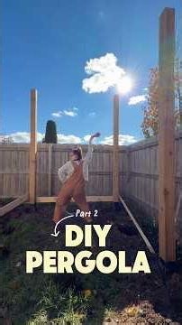 DIY Pergola: Part 2 🛠️🌿 #pergola a