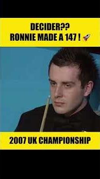 147 IN A SEMI-FINAL DECIDER 😱🔥 | Ronnie O’Sullivan vs Selby | 2007 UK Championship