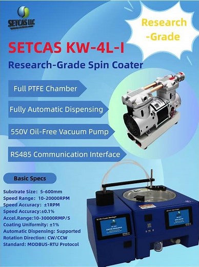 SETCAS KW-4L-I Spin Coater – Lab Titan with Foot Switch! 🔥