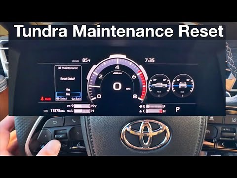 2022 - 2023 Toyota Tundra How to reset the maintenance reminder / oil life /