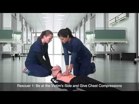 CPR Chest Compressions and Breaths with 2 Rescuers by American Health Care Academy