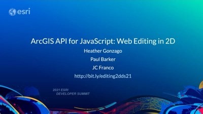 Web Editing in 2D - ArcGIS API for JavaScript