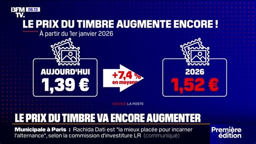 Le prix des timbres et des colis augmentera début 2026