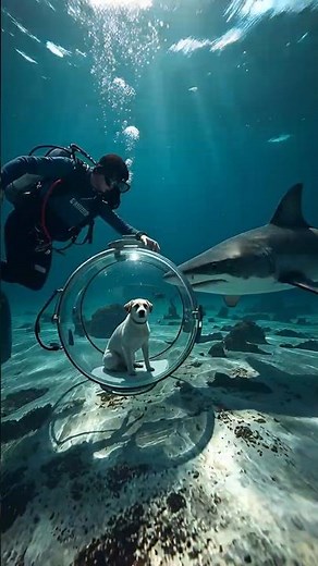 🐶 Dog’s Incredible Underwater Journey with Scuba Diver 🌊 | Deep Sea Exploration Adventure!