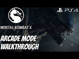 Mortal Kombat X - Alien Arcade Mode Walkthrough Fatality Gameplay & Ending