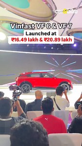 23K views · 595 reactions | Vinfast VF 6 & VF 7 launched in India at ₹16.49 and ₹20.89 lakh. #Vinfast #VF6 #VF7 #ElectricSUV #vietnam #cars | carandbike | Facebook