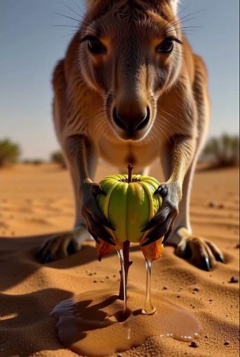 Kangaroo watered the guava tree and the monkey destroyed it 😭 #ai #tree #save #kangaroo