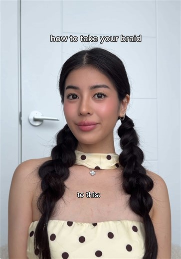 How to get big fluffy braids ✨#hairtutorial #hairstyle #hairinspo #dragonbraid