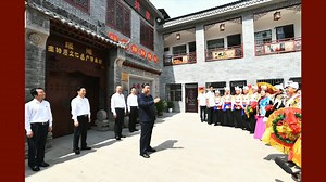 189K views · 2.1K reactions | Xi Jinping Tuesday inspected Suide in Shaanxi Province. He visited an exhibition hall for local intangible cultural heritage to conduct field research on enhancing protection and inheritance of traditional culture. #GLOBALink | China Xinhua News | Facebook