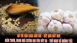 1.2M views · 22K reactions | Đổ tỏi vào chảo dầu sôi – kết quả bất ngờ! Giòn thơm, ngon khó cưỡng khi vừa vớt ra – thử ngay để không tiếc ©️ Nội dung được sản xuất bởi Vnstar Media #VnstarMedia #Vnstarnetwork #amthuc | К-Media | Facebook