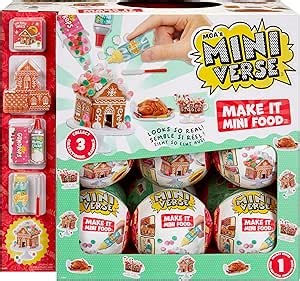 MGA's Miniverse Make It Mini Food Holiday Series 1 Party Bundle (18 Pack) Mini Collectibles, Seasonal, Stocking Stuffers, Blind Packaging, DIY, Resin Play, Replica Food, NOT Edible, Collectors, 8+,