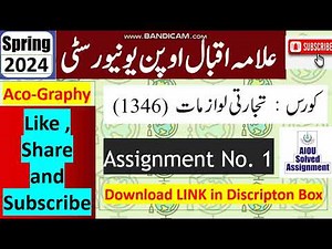 ⏩ AIOU Code 1346 Solved Asignment No.1 Spring 2024 |Subject: Commercial Accessories |Level: FA/I Com