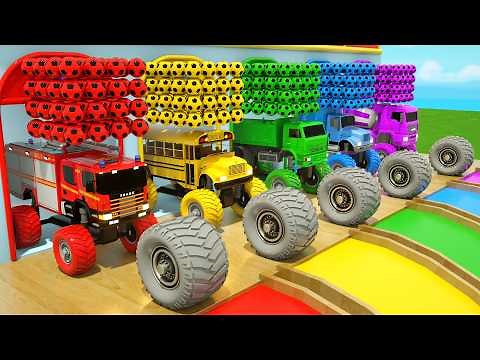 Hit Soccer balls & We play with a soccer ball and sing songs - Nursery Rhymes