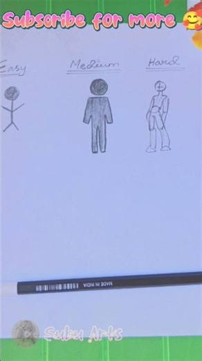 How to draw Stick Man in 3 ways #drawing #tutorial #stickman #sketching #howtodraw #artist #fypシ