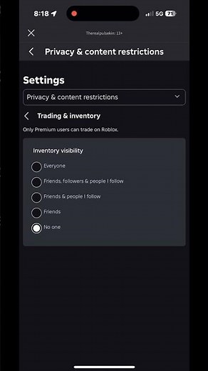 How to hide your inventory in Roblox 2025🫆 #fyp #roblox #tutorial
