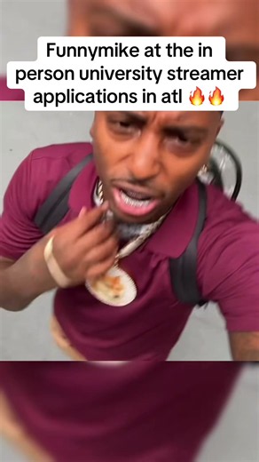 Funnymike at the in person university streamer applications in atl 🔥🔥#funnymike #badkidjay#kaicenat #streameruniversity #fyp
