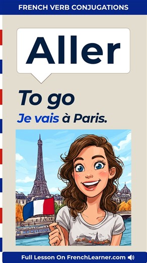 1.4K reactions · 126 shares | ✅ Aller means to go — but it’s used in so many real-life expressions!  Master it with clear examples, charts + native audio: https://www.frenchlearner.com/french-word-of-the-day/aller/  Full conjugation tables + practice sentences: https://www.frenchlearner.com/verb-conjugations/aller/  Daily lessons + FREE PDF (20 Common French Mistakes): https://www.frenchlearner.com/subscribe/ | FrenchLearner Word of the Day Lessons | Facebook