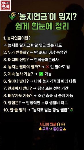 '농지연금'이 뭐예요? 쉽게 알려드릴게요ㅣ농지연금 완전정복 한눈에 정리ㅣ시니어정보ㅣ땅값ㅣ연금