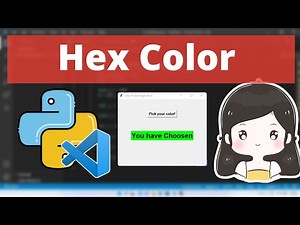 Python hex color picker with GUI using Tkinter in Visual Studio Code