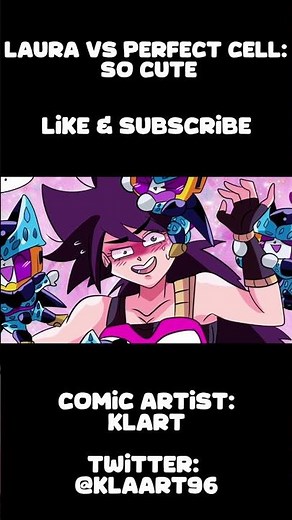 Laura x Perfect Cell: So Cute! | DBZ COMIC DUB #shorts