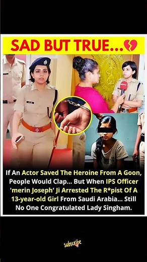 Real Life Lady Singham! IPS Merin Joseph Arrests Saudi Rapi*