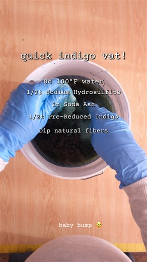 if you’re looking for a natural dye project that comes together quickly, I highly recommend making a small indigo vat using a pre-reduced indigo! Dip your natural fibers as many times as you want (careful not to add too many bubbles to the vat, as oxygen will neutralize it!) and with each dip the color will become deeper! #indigo #blue #naturaldye #diy #tutorials