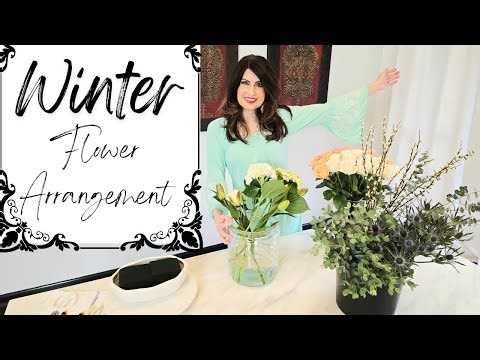 DIY Winter Flower Arrangement | Let's Flower Arrange Together!