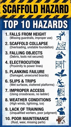 Top 10 scaffold Hazard| scaffolding Hazard| #safetyfirst | scaffold precautions| #scafolding