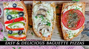 Better than delivery baguette pizzas | Easy homemade pizza recipe