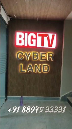 3D LED Sign Board Installation in Hyderabad | BIG TV Cyber Land Signage #viral #signage