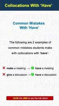 “HAVE” Business Collocations - Stop Saying Them Wrong!