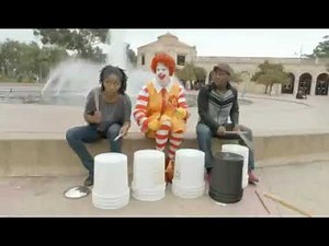 Ronald McDonald bucket drums commercial