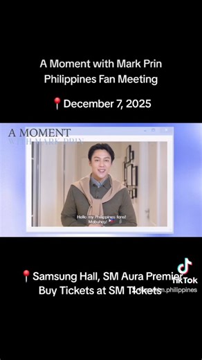 1.1K views · 1K reactions | Don't miss the chance to see Mark Prin LIVE and in the flesh this December 7, 2025 at Samsung Hall, SM Aura in Taguig. Get your tickets now at SM Tickets. Follow and contact @3nboxstudios for more details. #markprin #mark_prin #PrinSuparat #samsunghall #smaurapremier #philippines #thaiactor | Mark Prin and Kimberley PH | Facebook