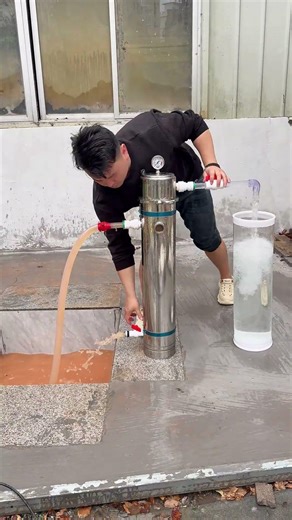 .Efficient Demonstration of the muddy water filtering #filtration #ultrafilter #watertreatment