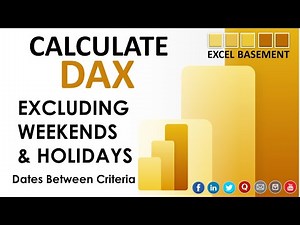 Total Sales based on Dates Between & Excluding Weekends and Holidays in POWER BI | CALCULATE DAX