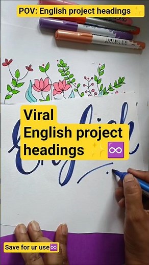 Title: ✨ Easy & Beautiful l Assignment Project Sheet Design 📚#reels#art #yt #viralcontent