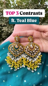 TOP 3 Contrasts with Teal Blue😱 Follow us for More Such Tips💗 #colortheory #teal #jewellerystyling #stylingtips #fashiontips #stylingreels #fashionreels #celebrityjewellery #bollywoodjewellery #trendyjewelry #trendyearrings #chandbali #trendingsongs | UnfoldSelf