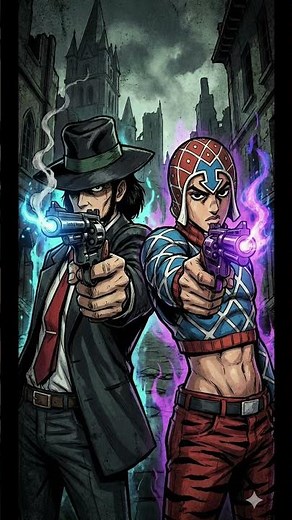 狙い撃つは、最高の壁紙。🔫🎩『ルパン三世』次元大介 × 『ジョジョの奇妙な冒険』グイード・ミスタ。
