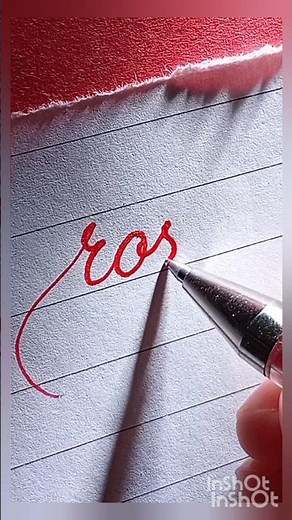 Beautiful Cursive Handwriting | How to Write 'Rose' in Elegant Cursive