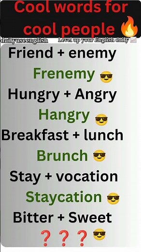 Cool English Words You Should Know | Fun Blend Words 😎🔥