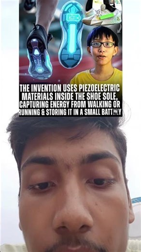 mobile charging shoes made by 15 years old kid