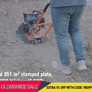 VEVOR Plate Compactor, 2.8 HP 98CC Gas Engine 5,250 RPM, 1,920 lbs Force Vibratory Compaction Tamper with 18.7 x 11.8 inch Plate for Walkways, Patios, Asphalts, Paver Landscaping, EPA Compliant | VEVOR Home Improvement