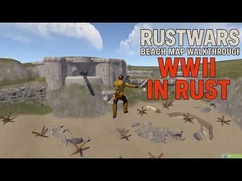 RustWars: Beach map walkthrough (IT'S COMPLETE!) - WWII in Rust