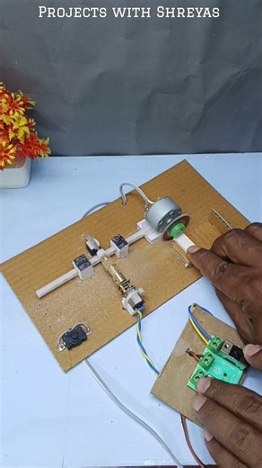 Amazing 🔥 Automatic Cutting Machine With DC Motor ⚡🔌 #schoolproject #ideas #diy #experiment #amazing