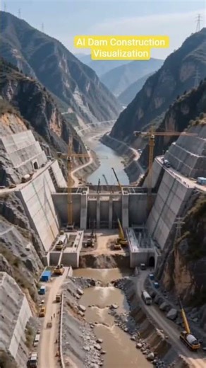 AI-Powered Mega Dam Construction | Future of Engineering 🌍#heavycivil #civilengineering #engineering