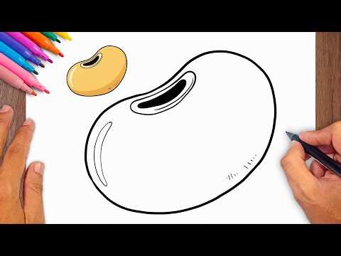 How to draw Soy Bean - Easy Drawing for Kids & Beginners