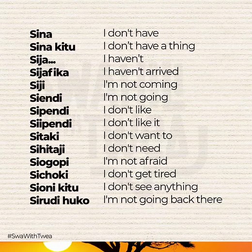Swahili With Twea on TikTok